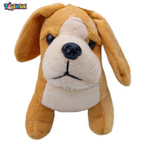 Toyshine Soft Toy for Kids Boy Girl Baby | Soft Feather Cotton Fabric, Puppy Dog, Brown, 20 Cms