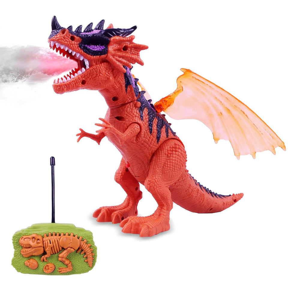 Toyshine Remote Control Walking Dinosaur T Rex with Water Mist Spray F