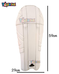 Toyshine PU Leather Cricket Sports Wicket Keeping Pads, White (SSTP)