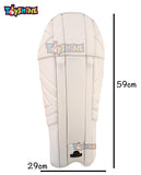 Toyshine PU Leather Cricket Sports Wicket Keeping Pads, White (SSTP)