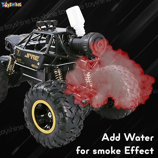 Toyshine 1:16 Scale Rechargeable Remote Control 4WD Alloy Off Road All Terrain Rock Crawler Fast Racing Toy Car inbuilt with Booster Spray