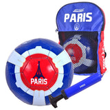 Toyshine Speed-Up Paris Football Soccer with Bag and Pump,Size 5, 4-12 Year -Multicolor