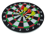 Toyshine Wooden Double Sided 15 Inch Dart Board Family Game Set with 4 Steel Tip Needle for Kids and Adults- Multi Color (SSTP) - B