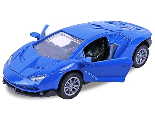 Toyshine 1:32 Scale Die Cast Sports Model Vehicle Toy Car with Pull Back Function Along with Opening Door Feature for Kids Boy Girl 3+, Blue
