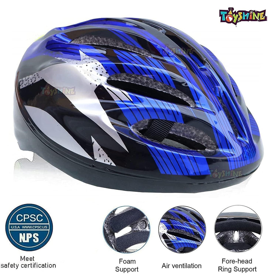 Toyshine Adults Bike Helmet with Visor Bicycle Helmet with Rear Light Size L (16CMX15CM) Inner Size, Color May Vary - SSTP (Model - C)