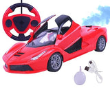 Toyshine 1:14 Scale Remote Control Rechargeable Fast Racing Toy Car inbuilt with Booster Spray and Opening Doors Feature for Kids Adults - Red