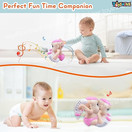 Toyshine Battery Powered Voice Control Cute Adorable Tumbling Baby with Dynamic Sound Musical Interactive Toy for Babies & Kids