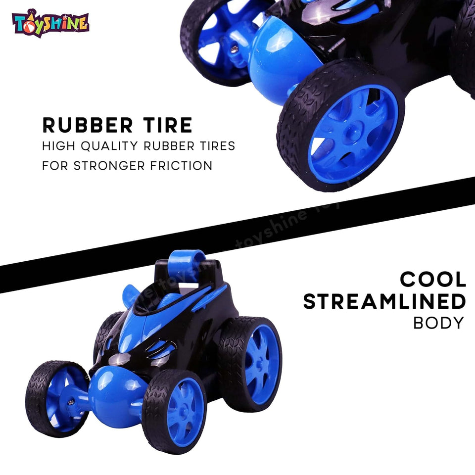 Toyshine 1:24 Scale Remote Control 360° Rotating Rechargeable Radio Control Stunt car for Kids 3+ yrs - Blue