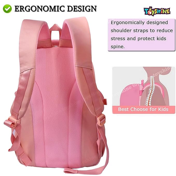 Toyshine 18 Inches High School College Backpacks for Teen Girls Boys Lightweight Bag