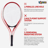 Toyshine Adult Tennis Racket, Super Light Weight Tennis Racquets Shock-Proof and Throw-Proof,Include Tennis Bag Tennis Overgrip- M4 Red