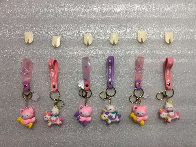 Toyshine Pc Cute keychain Kawaii Cartoon Keychains with Holder  Accessories, Backpack Car Key Chain for Boy Girl