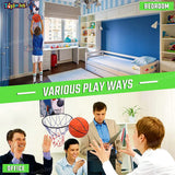 Toyshine Indoor Door and Wall Mountable Basketball Hoop Set with 7 No Basketball, Mix Color (SSTP)