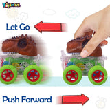 Toyshine Pack of 4 Funny Animal Automobile Car Toy Set Friction Powered Vehicle Play Set for Kids 2+Yrs, Multicolor