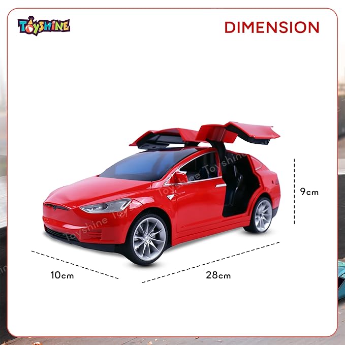 Toyshine 1:16 Scale 2.4Ghz Rechargeable Remote Control Fast Racing Toy Car inbuilt with Opening Doors Feature for Kids Adults - Red