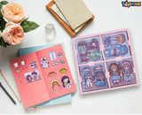 Toyshine Cute Handbook Decorative Washi Stickers Gift Box (2 Sets) Doll Design for Scrapbook Diary Planner DIY Craft Album Calendar Notebook Laptop Phone Case-A
