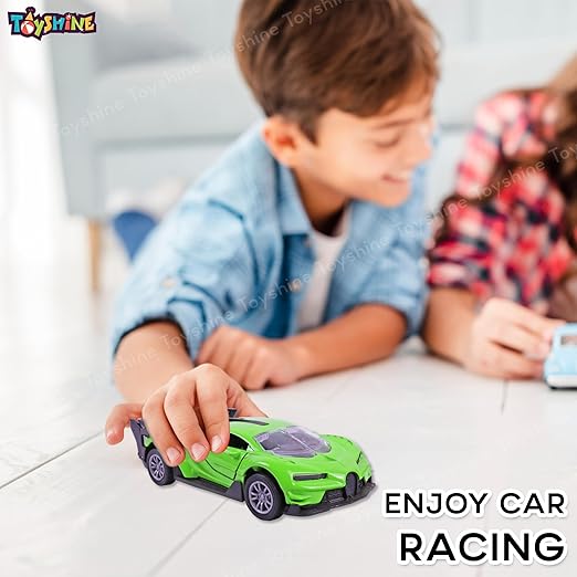 Toyshine 1:32 Scale Die Cast Racing Model Vehicle Toy Car with Pull Back Function Along with Opening Door Feature for Kids Boy Girl 3+, Green