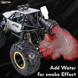 Toyshine 1:16 Scale 2.4Ghz Rechargeable Remote Control 4WD Alloy Off Road All Terrain Rock Crawler Toy Car inbuilt with Booster Spray Function and Long Battery Life for Kids Adults - Silver
