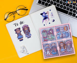 Toyshine Cute Handbook Decorative Washi Stickers Gift Box (2 Sets) for Scrapbook Diary Planner DIY Craft Album Calendar Notebook Laptop Phone Case-B