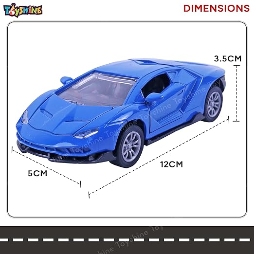Toyshine 1:32 Scale Die Cast Sports Model Vehicle Toy Car with Pull Back Function Along with Opening Door Feature for Kids Boy Girl 3+, Blue