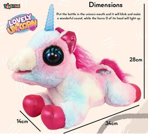 Toyshine Musical Light up Unicorn Stuffed Animal Glowing Singing Plush Toy Decor Birthday Christmas Children's Day Gifts for Toddlers Boy Girls Kids-Multicolor