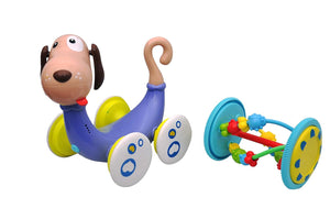 toyshine musical dog with rattle sound | educational interactive learning features battery operated toy- Multi color