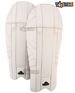 Toyshine PU Leather Cricket Sports Wicket Keeping Pads, White (SSTP)