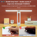 Toyshine Double Head Rechargeable Eye Caring 3 Mode Touch Control Bedside Portable LED Table Lamp for Reading Study Lamp for Kids Home Office