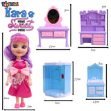 Toyshine Dollhouse Furniture Set 24 pcs Furnitures with 1 Doll, Dollhouse Accessories Pretend Play Furniture Toys for Boys Girls & Toddlers 3Y+