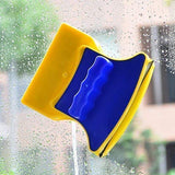 Spanker Magnetic Window Cleaner Double-Side Glazed Two Sided Glass Cleaner Wiper with 2 Extra Cleaning Cotton Cleaner Squeegee Washing Equipment Household Cleaner Style SSTP