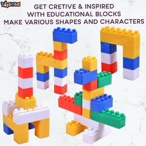 Toyshine Set of 3 Creative Educational Interlocking Building Blocks for Toddlers 1-3 Stem Activities Educational Construction Toys