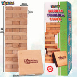 Toyshine Wooden Combo | 54 Building Blocks and Fast Sling Puck Board Game