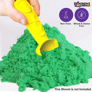 Toyshine Creative Sand Set for Kids – Natural Sand Kit for Kids,| Soft Sand Clay Toys for Kids Boys Girls Without Mould - 500G, Green - Pack of 6