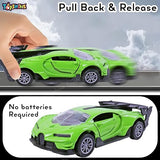 Toyshine 1:32 Scale Die Cast Racing Model Vehicle Toy Car with Pull Back Function Along with Opening Door Feature for Kids Boy Girl 3+, Green