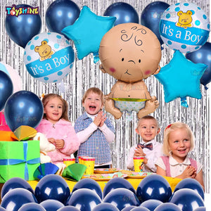 Toyshine 58 pcs its a Boy Sitting Baby Party Decoration Combo Pack