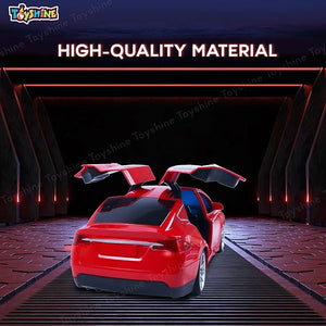 Toyshine 1:16 Scale 2.4Ghz Rechargeable Remote Control Fast Racing Toy Car inbuilt with Opening Doors Feature for Kids Adults - Red