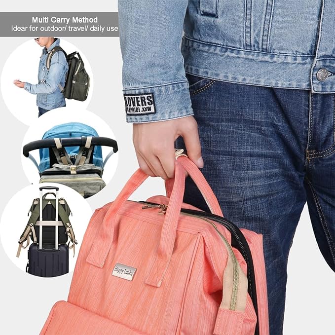 Toyshine Diaper Bag with Changing Station Large Travel Backpack with S