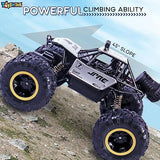 Toyshine 1:16 Scale 2.4Ghz Rechargeable Remote Control 4WD Alloy Off Road All Terrain Rock Crawler Toy Car inbuilt with Booster Spray Function and Long Battery Life for Kids Adults - Silver