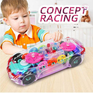 Toyshine Concept Musical and 3D Lights Kids Transparent Car, Toy for 2-5 Year Kids