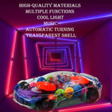 Toyshine Concept Musical and 3D Lights Kids Transparent Car, Toy for 2-5 Year Kids