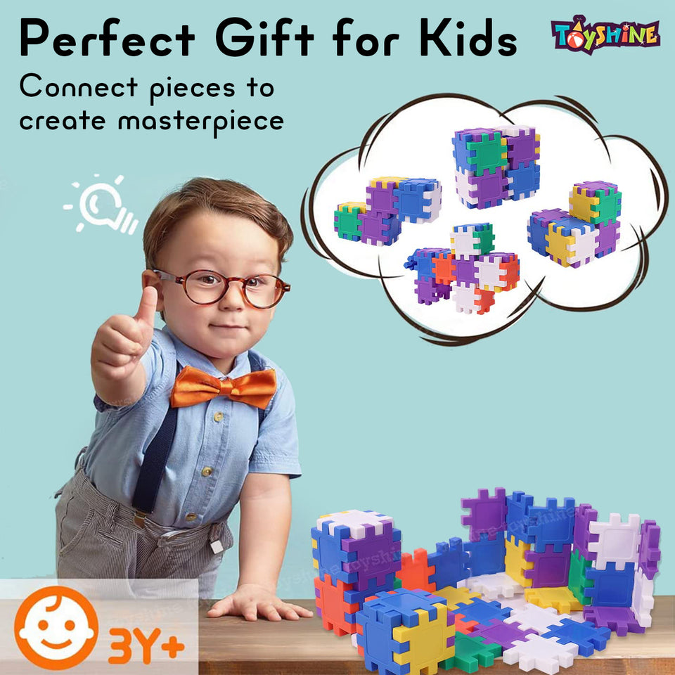 Toyshine Set of 3 Creative Educational Interlocking Building Blocks fo