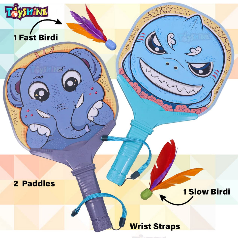 Toyshine Kids Animal Design Easy Badminton Indoor Outdoor Year-Round Fun Racquet Game for Boys, Girls, and People of All Ages- Unique Design