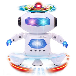 Toyshine Dancing Robot Toys for Kids| 360° Body Spinning with LED Lights Flashing and Music