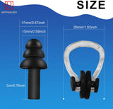 Spanker 4 Sets Waterproof Silicone Swimming Earplugs Nose Clip Plugs,Ear & Nose Protector Swimming Sets ,Color Vay Mary SSTP