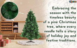 Toyshine 3 Feet Pine Christmas Tree Celebration Decoration Indoor Outdoor X-mas Santa Claus Tree Heavy