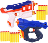 Toyshine Foam Blaster Gun Toy, Safe and Long Range | 10 Bullets | Multi Coloured
