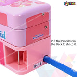 Toyshine Double Decker London Bus Metal Pencil Box with Moving Tyres and Sharpner for Kids - Mermaid Pink