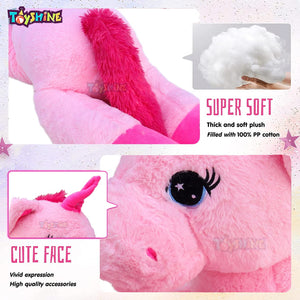 Toyshine Large Unicorn Stuffed Animal Soft Large Unicorn Plush Pillow Toy Gift for Girls Boys (Pink, 76 Cms)