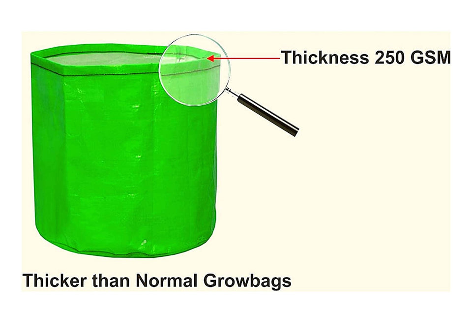 Spanker Grow Bags 250 GSM 12x12 inch (30x30cm) with Drain Holes for Terrace Gardening - Strong & Durable - Pack of 4 SSTP