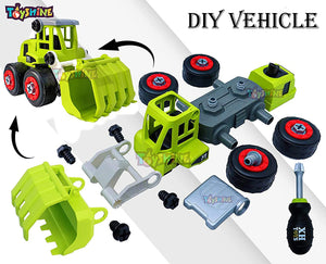 Toyshine Farmers Planet DIY Take Apart Farm Truck Playset for 3,4,5,6 Year Old Kids STEM Building Toy- Model B - Forklift