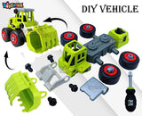 Toyshine Farmers Planet DIY Take Apart Farm Truck Playset for 3,4,5,6 Year Old Kids STEM Building Toy- Model B - Forklift